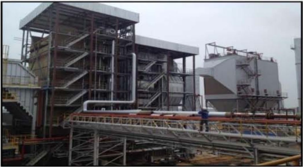 EtaPlant RDF boiler island with steam piping