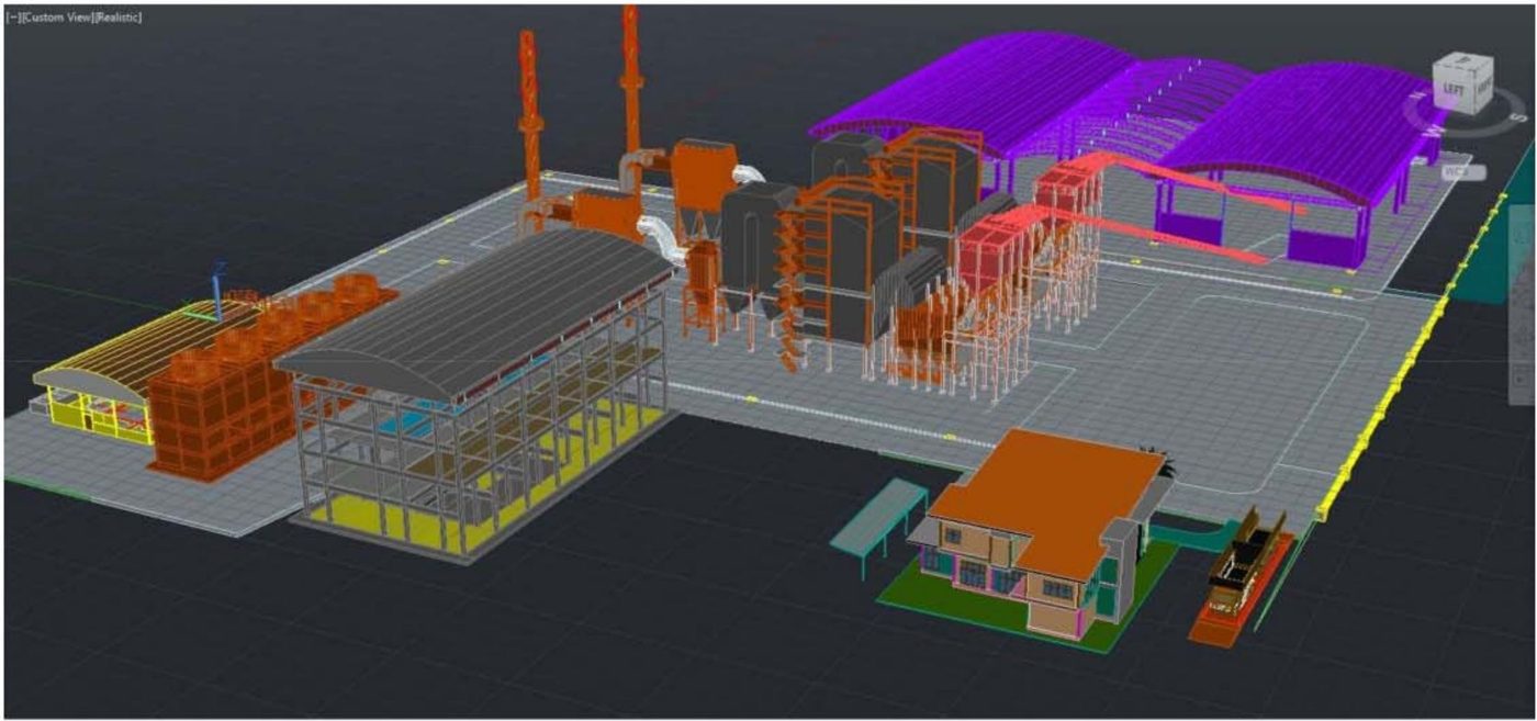 3D plant design model of the twin-line RDF energy plant