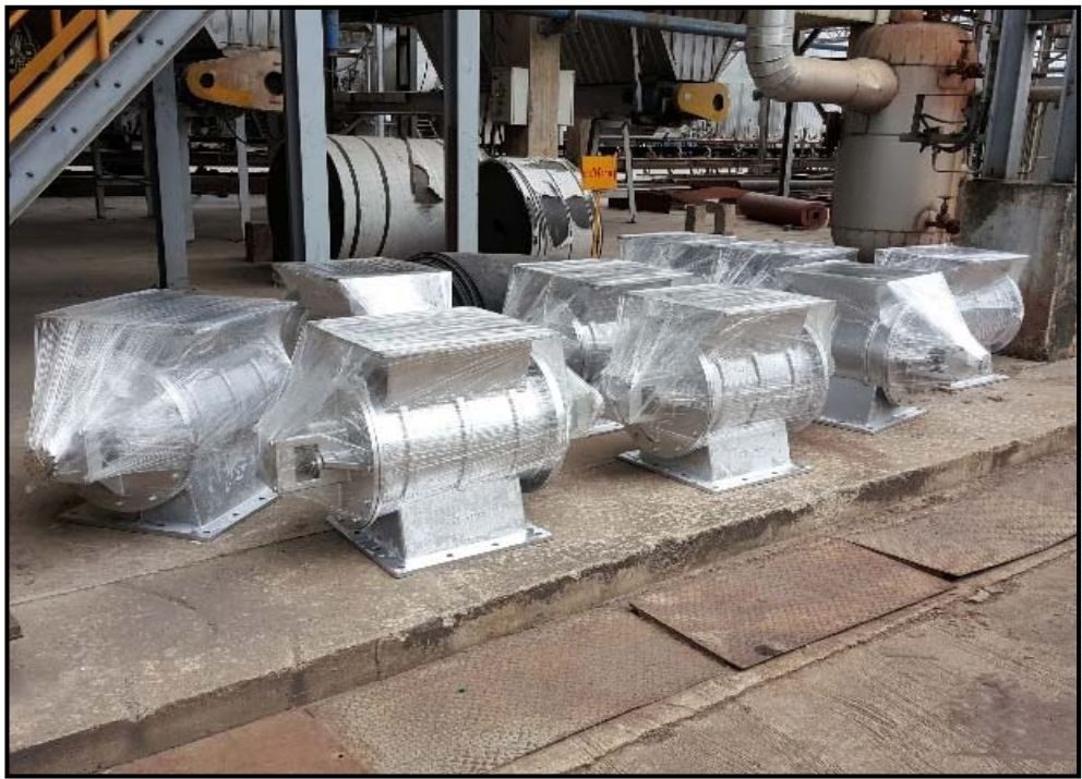 New insulated ducting and exchanger sections ready for fitting